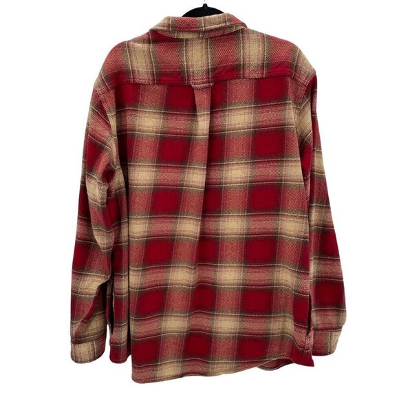 Orvis Heavyweight Flannel Red Plaid Button Up Shirt Men's Size XXL - Picture 2 of 10